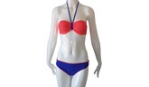 Royal Blue & Orange Two Piece Luxury Bikini